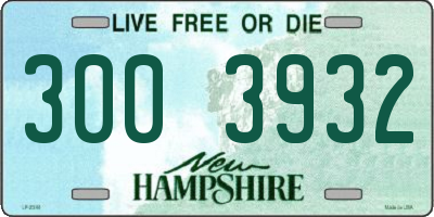 NH license plate 3003932