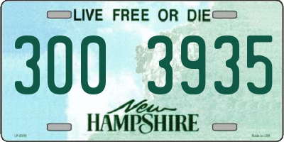 NH license plate 3003935