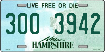 NH license plate 3003942