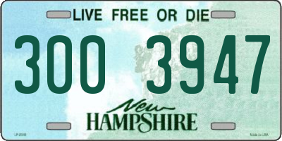 NH license plate 3003947