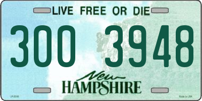 NH license plate 3003948