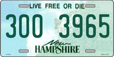 NH license plate 3003965