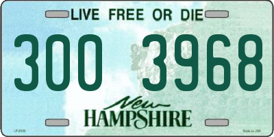 NH license plate 3003968