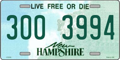NH license plate 3003994