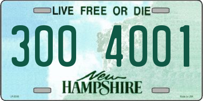 NH license plate 3004001