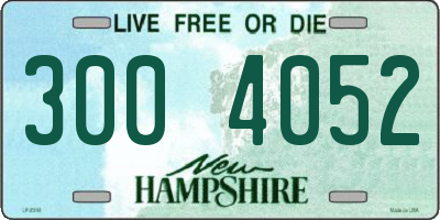 NH license plate 3004052