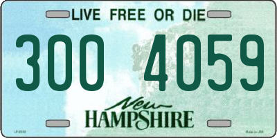 NH license plate 3004059