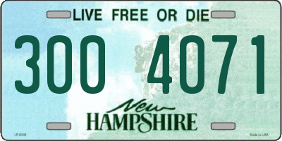 NH license plate 3004071