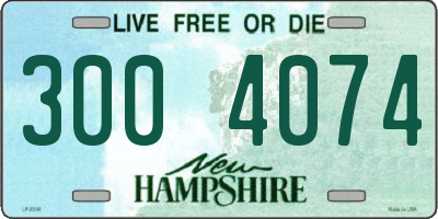 NH license plate 3004074