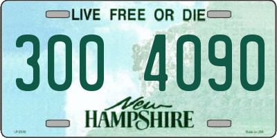 NH license plate 3004090