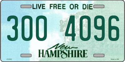 NH license plate 3004096