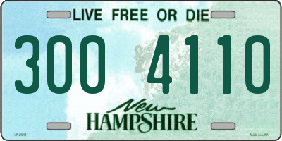 NH license plate 3004110
