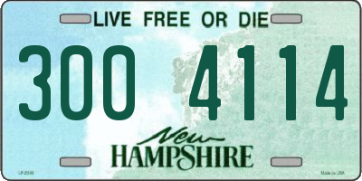 NH license plate 3004114