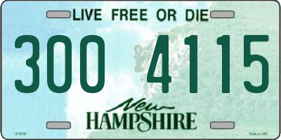 NH license plate 3004115