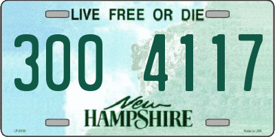 NH license plate 3004117