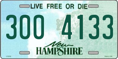 NH license plate 3004133