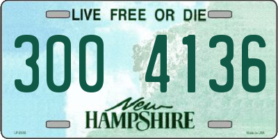 NH license plate 3004136