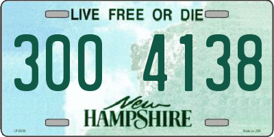 NH license plate 3004138