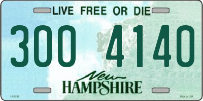 NH license plate 3004140