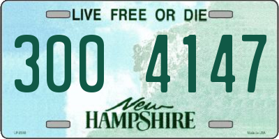 NH license plate 3004147