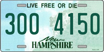 NH license plate 3004150