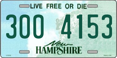 NH license plate 3004153