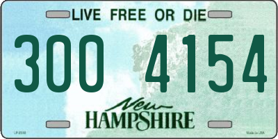 NH license plate 3004154