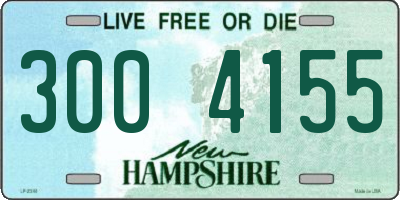 NH license plate 3004155