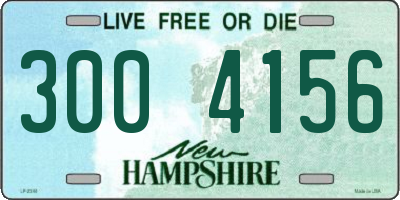 NH license plate 3004156