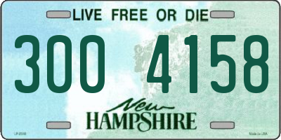 NH license plate 3004158