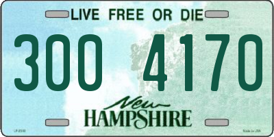 NH license plate 3004170