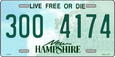 NH license plate 3004174