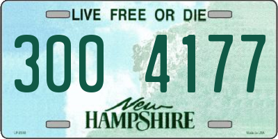 NH license plate 3004177