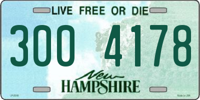 NH license plate 3004178