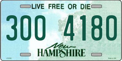 NH license plate 3004180