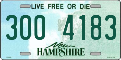 NH license plate 3004183