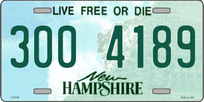 NH license plate 3004189