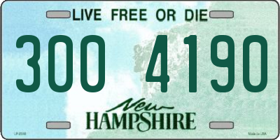 NH license plate 3004190