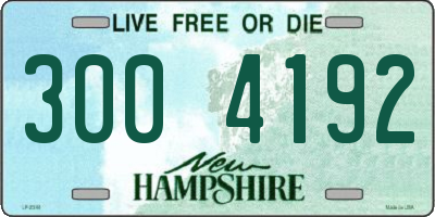 NH license plate 3004192