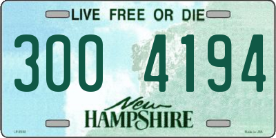 NH license plate 3004194
