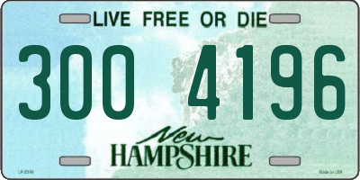 NH license plate 3004196