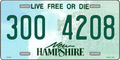 NH license plate 3004208