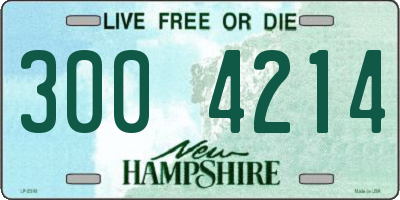 NH license plate 3004214
