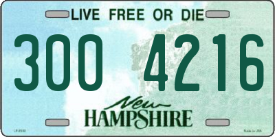 NH license plate 3004216
