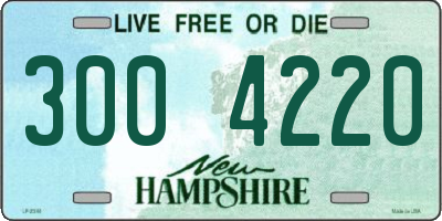 NH license plate 3004220