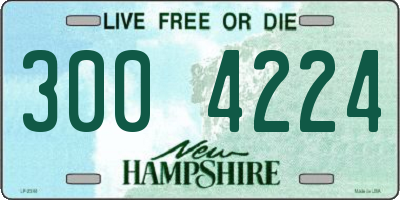 NH license plate 3004224