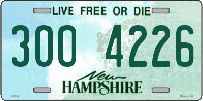 NH license plate 3004226