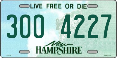NH license plate 3004227