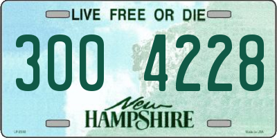 NH license plate 3004228