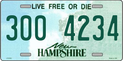 NH license plate 3004234